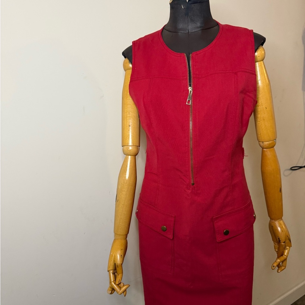 Sharagano Vibrant Red Dress